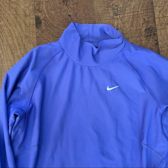 Nike Womens activewear long sleeve LS shirt Sz small indigo reflective - Picture 2 of 6